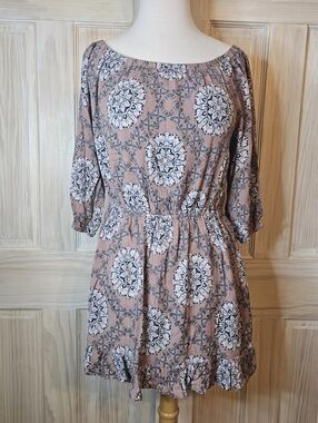 Charlotte Russe Dusty Rose Medallion Mini Dress